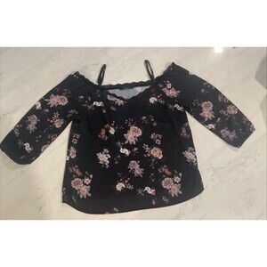 Floral Off-Shoulder Lace-Trim Top 8 Fairygoth Y2K Cottagecore Boho Coquette